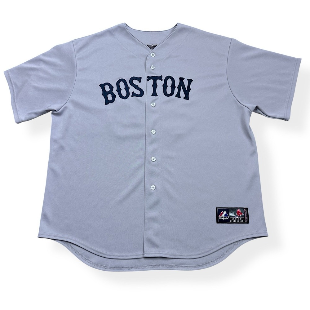Vintage Boston Red Sox David Ortiz #34 Jersey 2XL Gray Majestic Rare Baseball